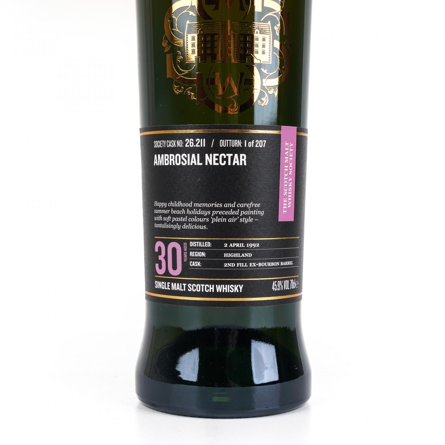 SMWS 26.211 克里尼利基 30年 1992 酒窖珍藏系列 美味花蜜
