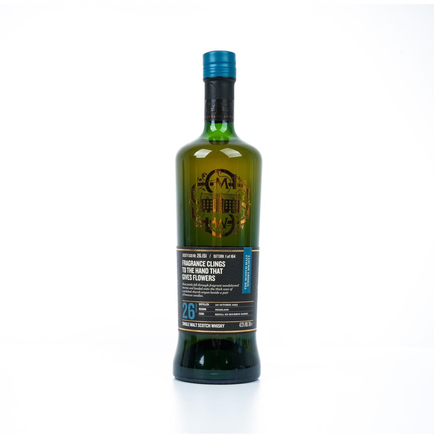 SMWS 26.151 克里尼利基 26年 1993 再填波本桶