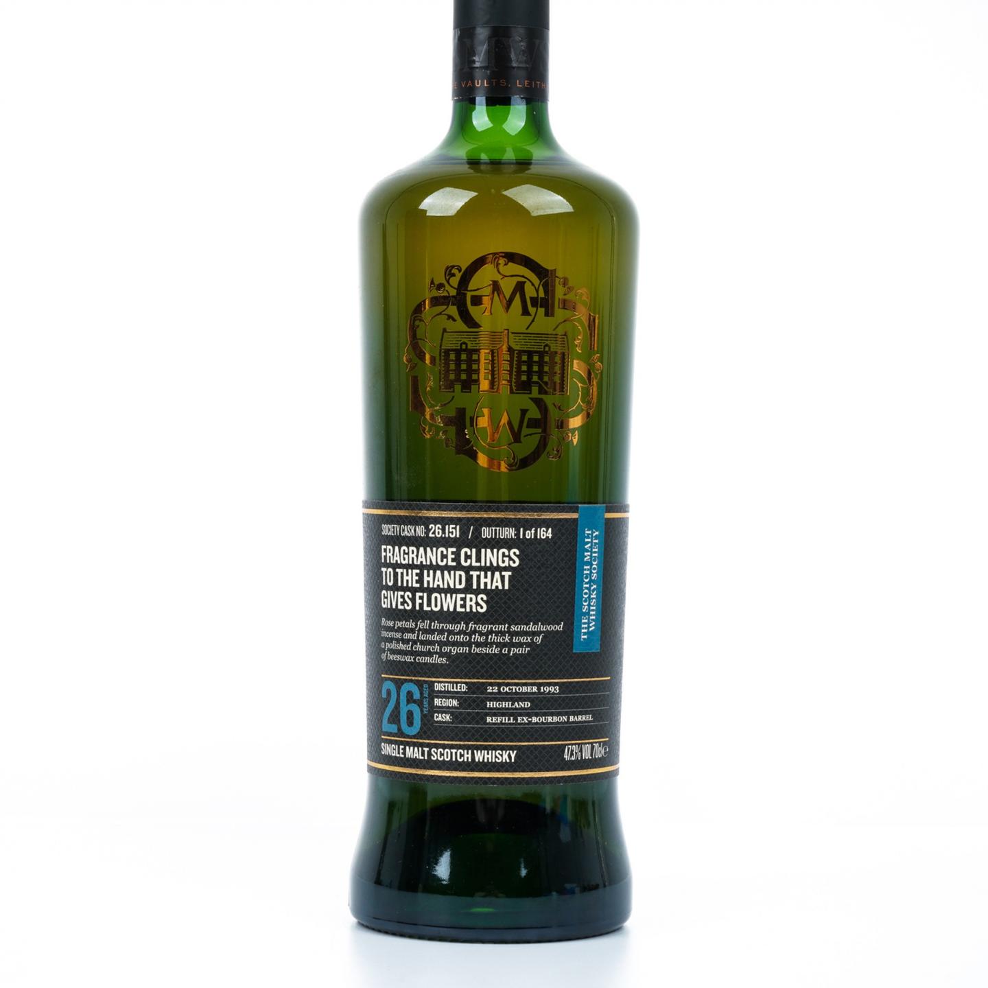 SMWS 26.151 克里尼利基 26年 1993 再填波本桶