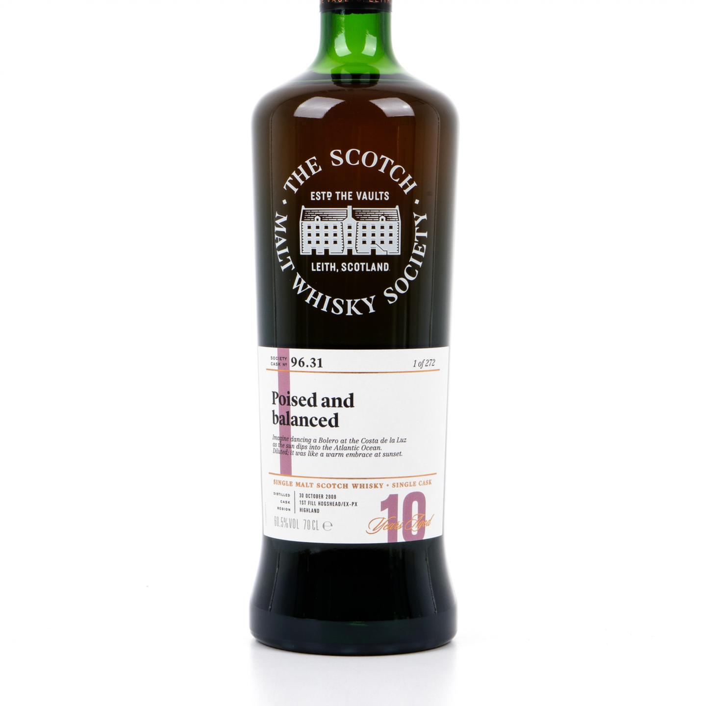 SMWS 96.31 格兰多纳 10年 2008 PX雪莉桶后熟 单桶 行货
