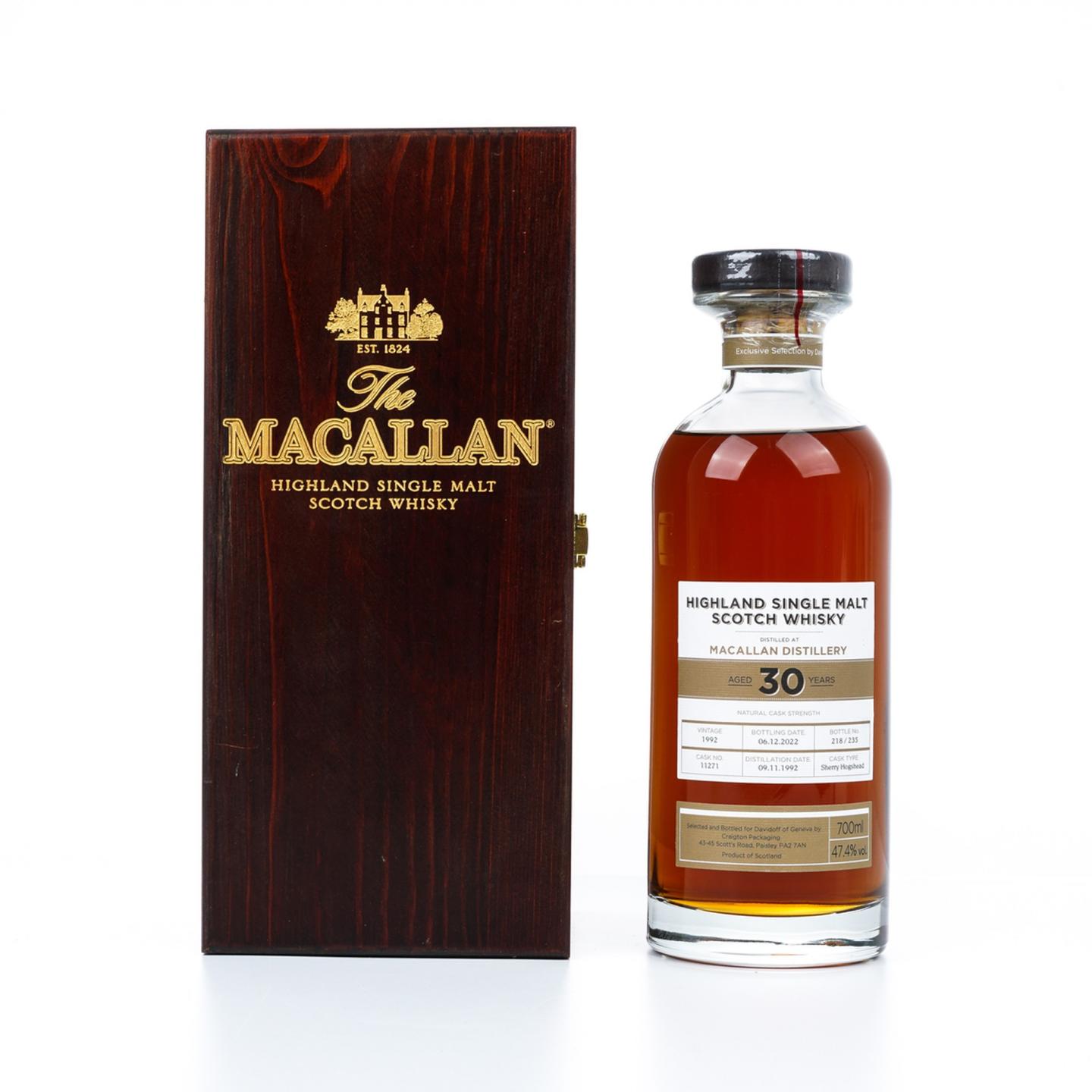 麦卡伦 30年 1992-2022 Craigton Packaging甄选 非原盒