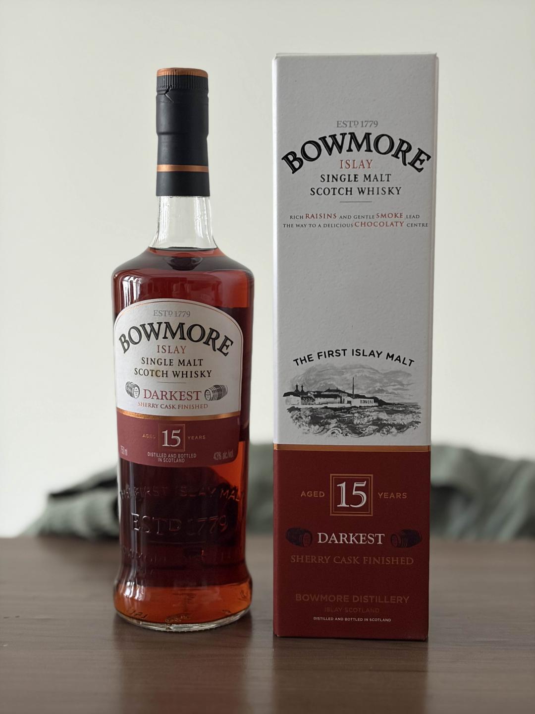 绝版Bowmore 波摩 15年 Darkest重雪莉版