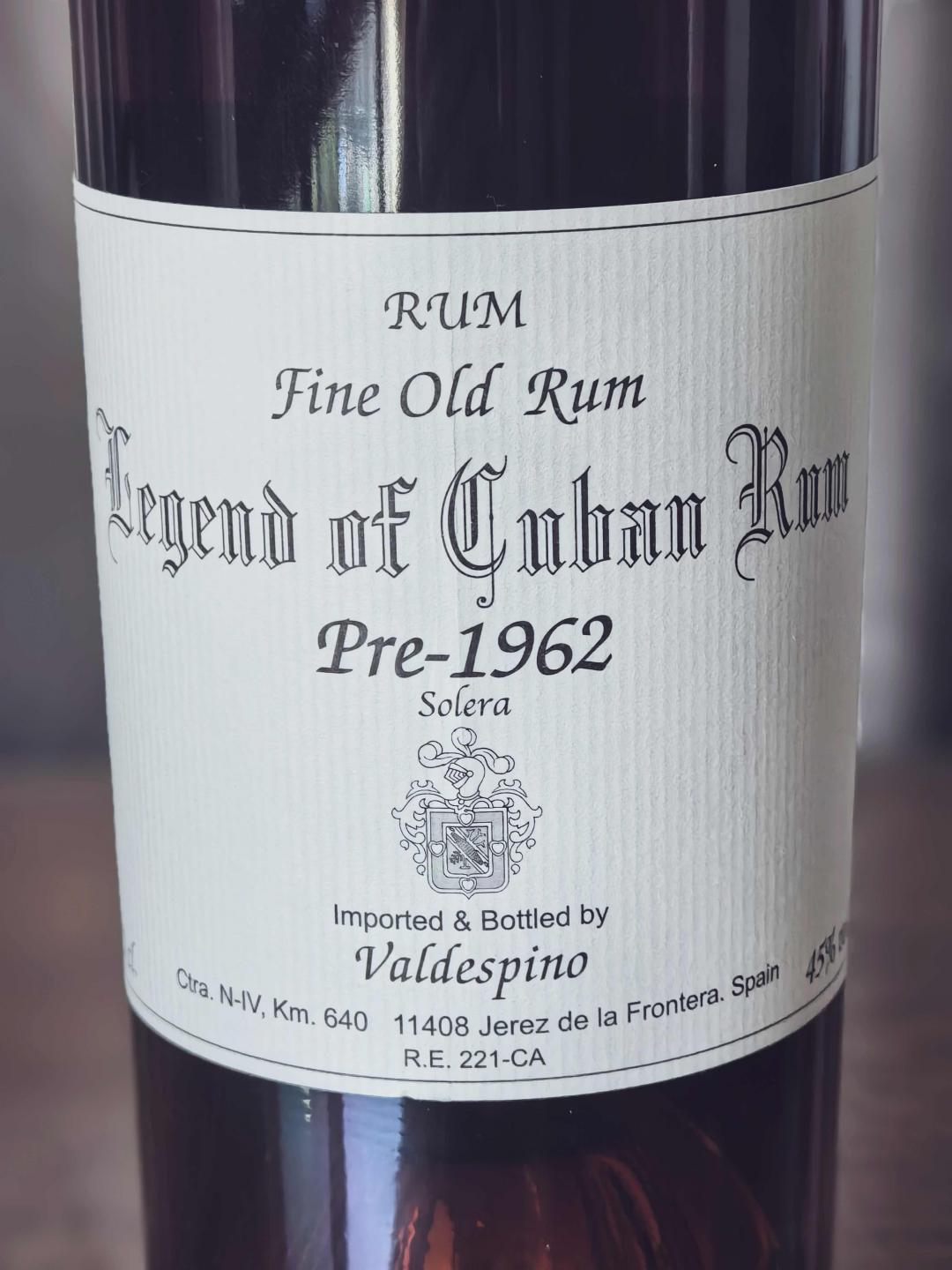古巴传奇 Valdespino Legend of Cuban Rum Pre-1962 朗姆酒 到付