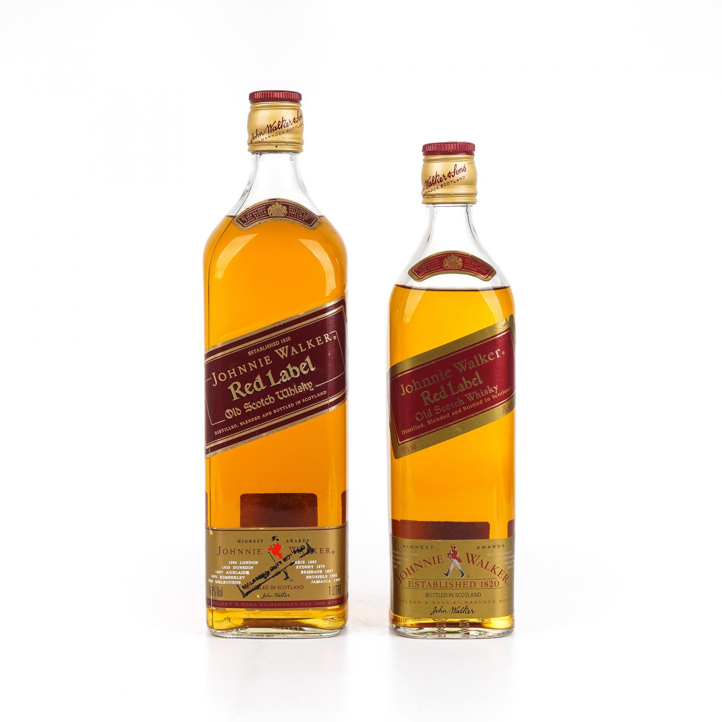 尊尼获加 Red Label 红方 调和 700ml+1000ml 2支组