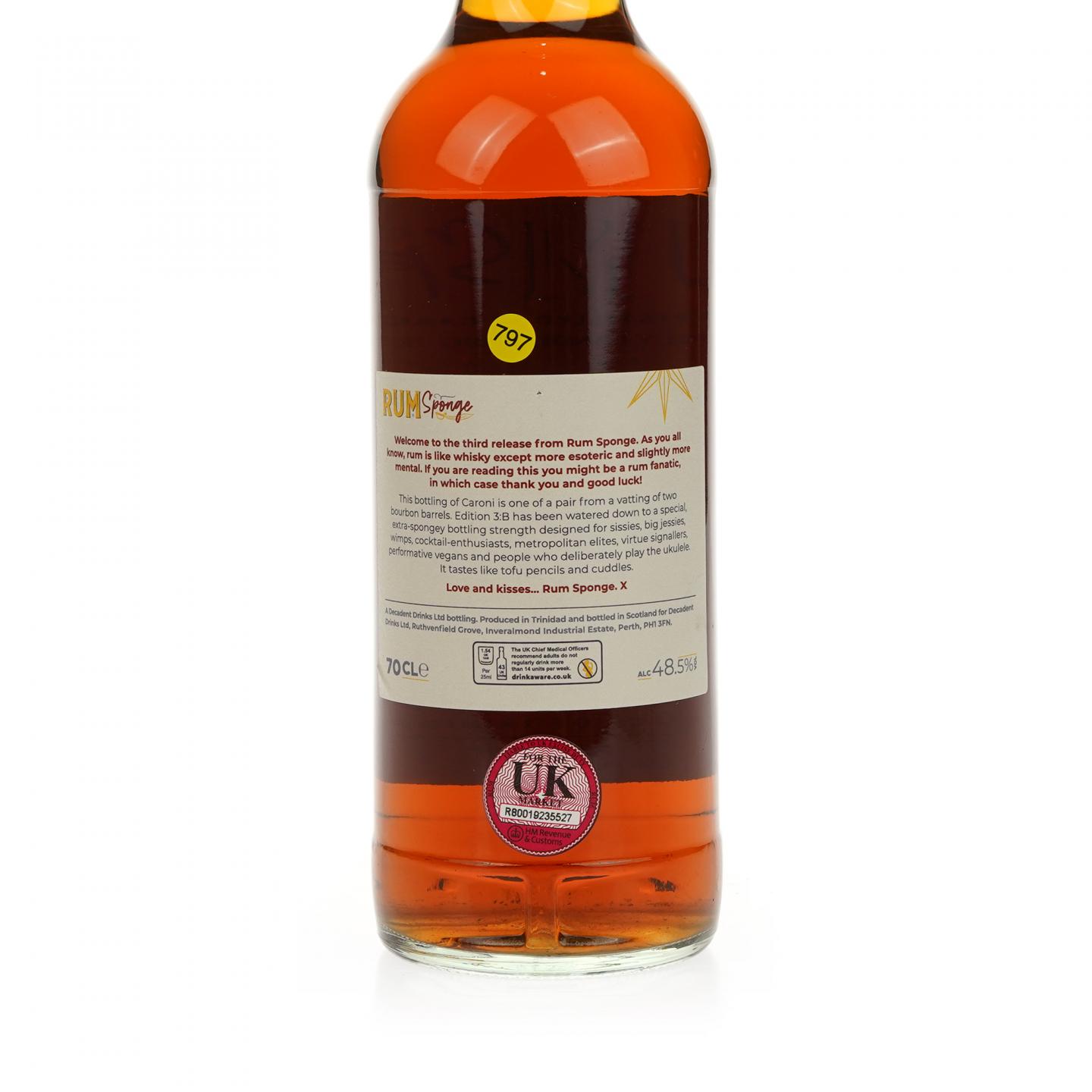 【朗姆酒】卡罗尼 23年 1997 No.3B Rum 海绵装瓶