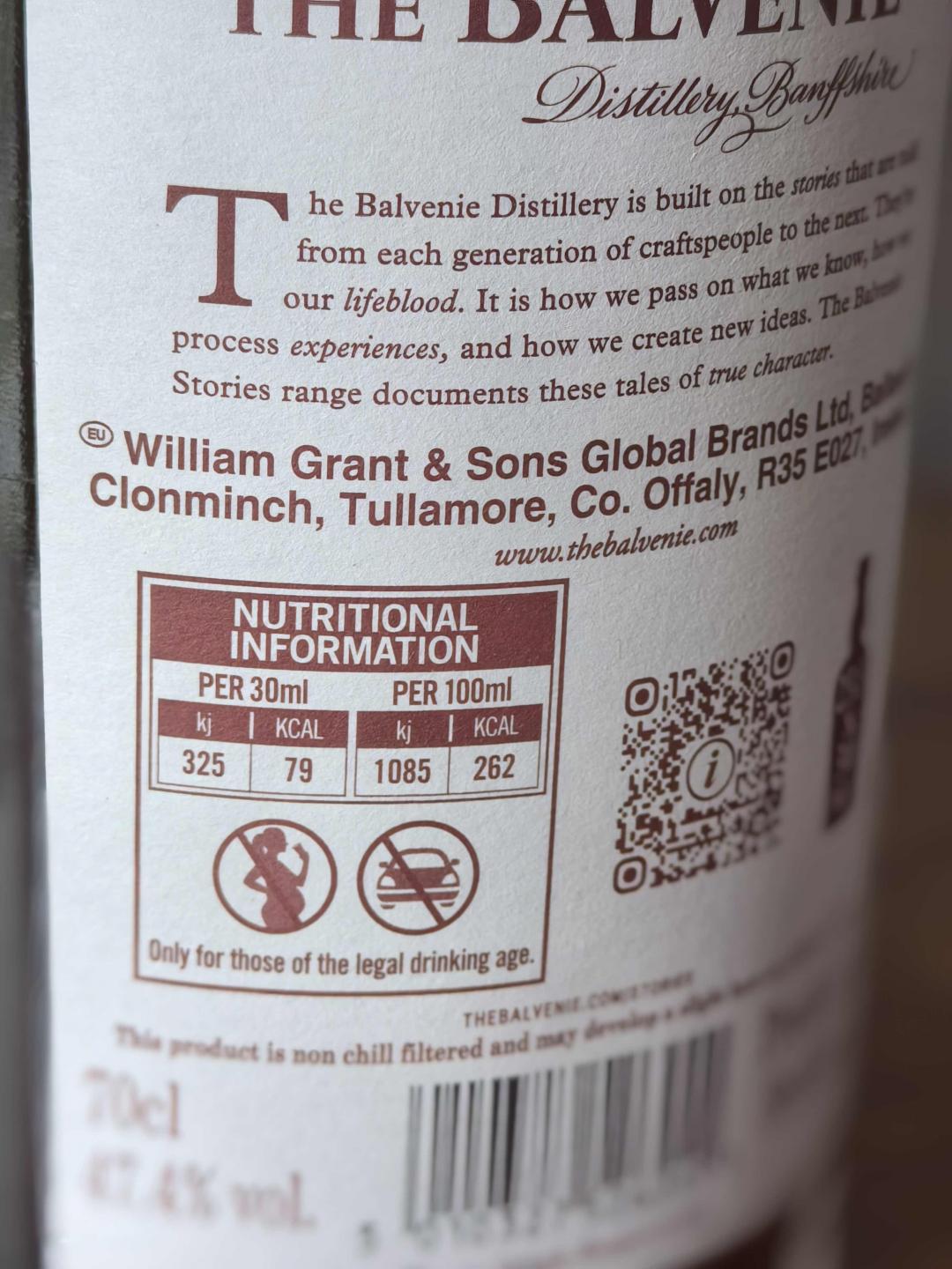 The Balvenie 百富故事系列11年 匈牙利红酒桶单桶 到付