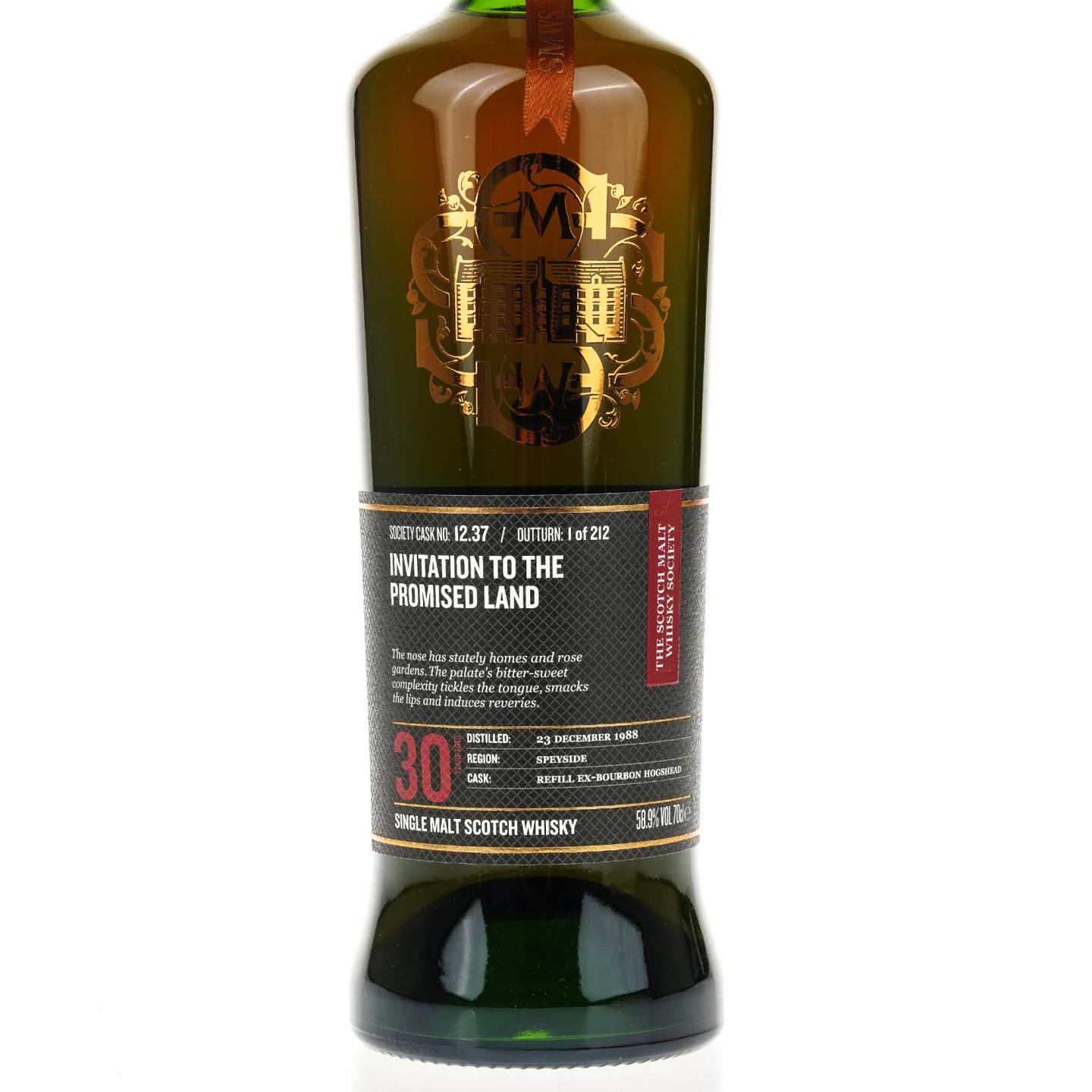 【威士忌】SMWS 12.37 本利亚克 30年 1988