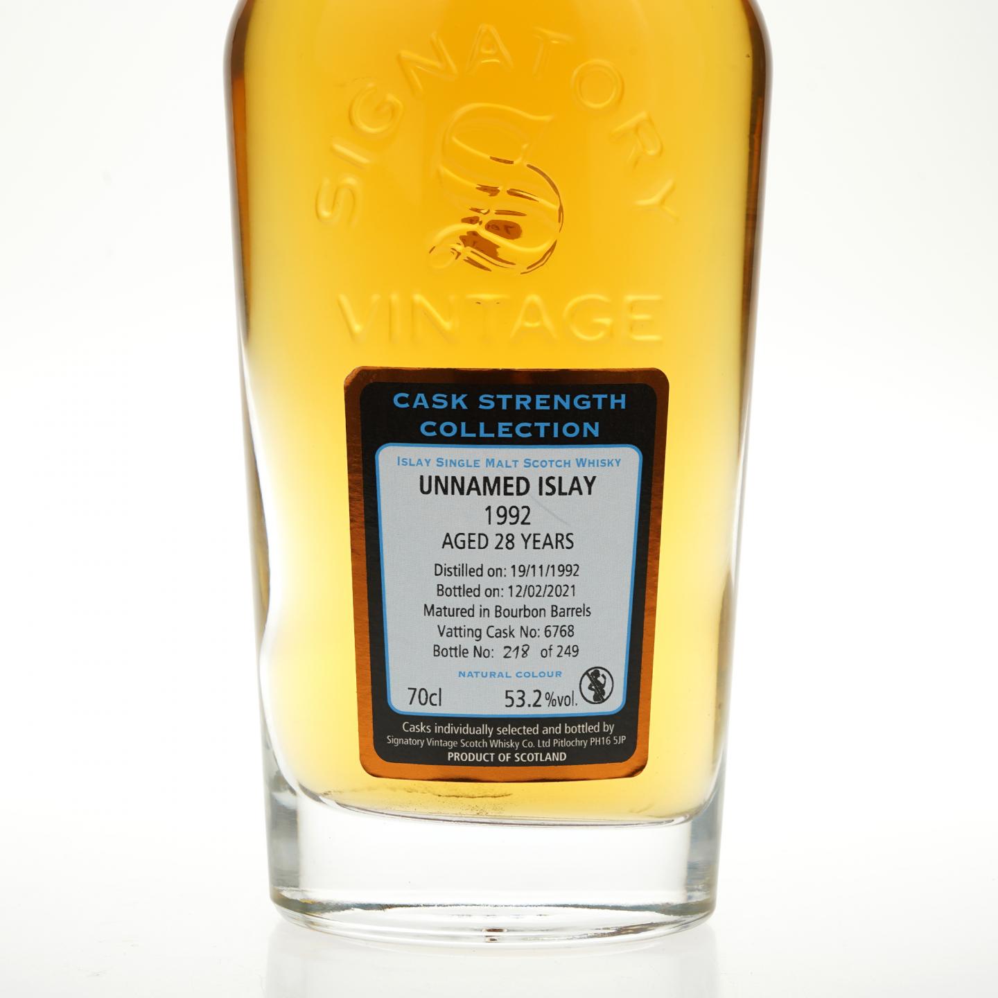 【威士忌】Islay 28年 1992 SV 单桶#6768