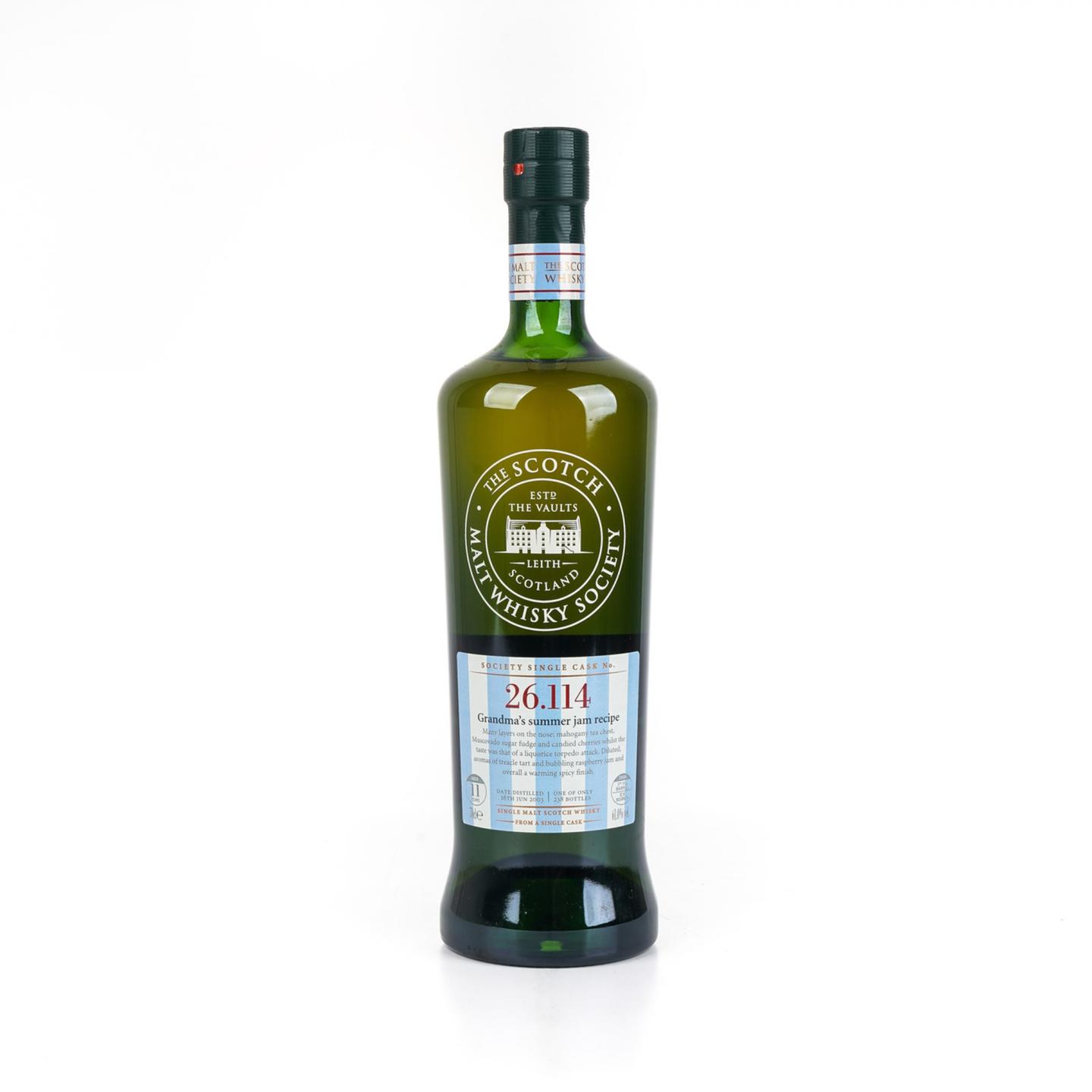 SMWS 26.114 克里尼利基 11年 2003