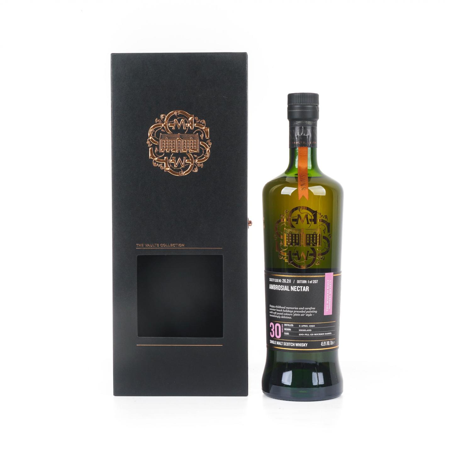 SMWS 26.211 克里尼利基 30年 1992 酒窖珍藏系列 美味花蜜