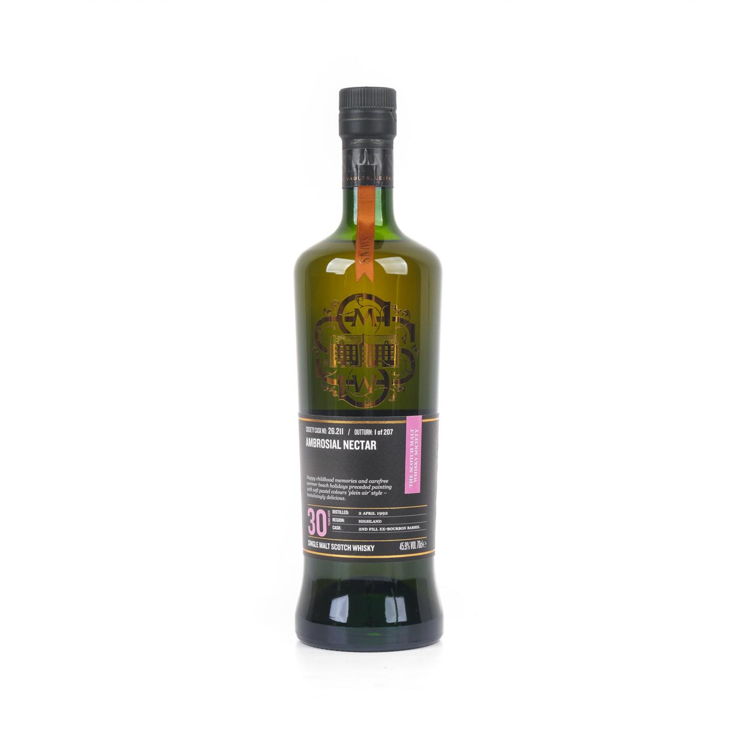SMWS 26.211 克里尼利基 30年 1992 酒窖珍藏系列 美味花蜜
