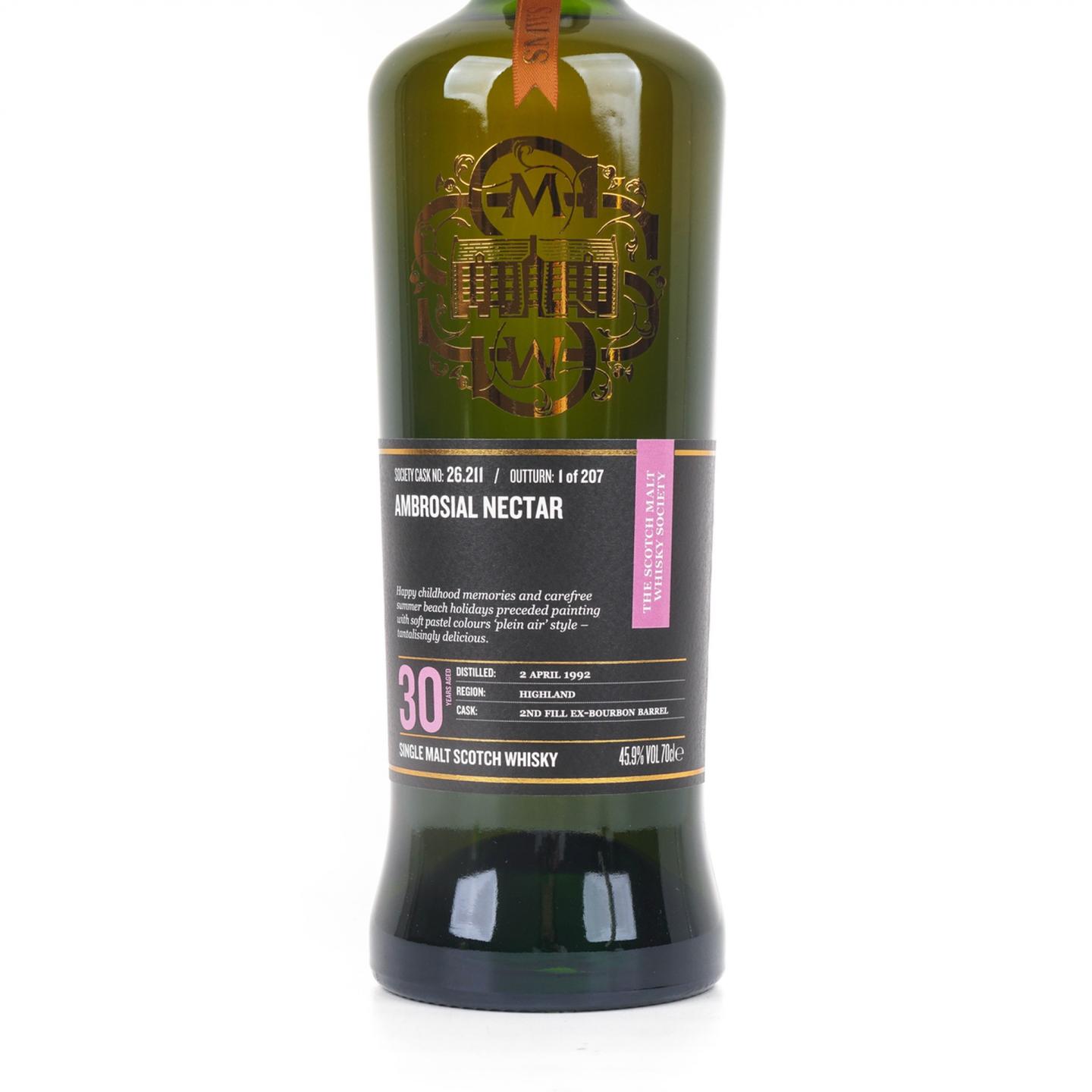 SMWS 26.211 克里尼利基 30年 1992 酒窖珍藏系列 美味花蜜