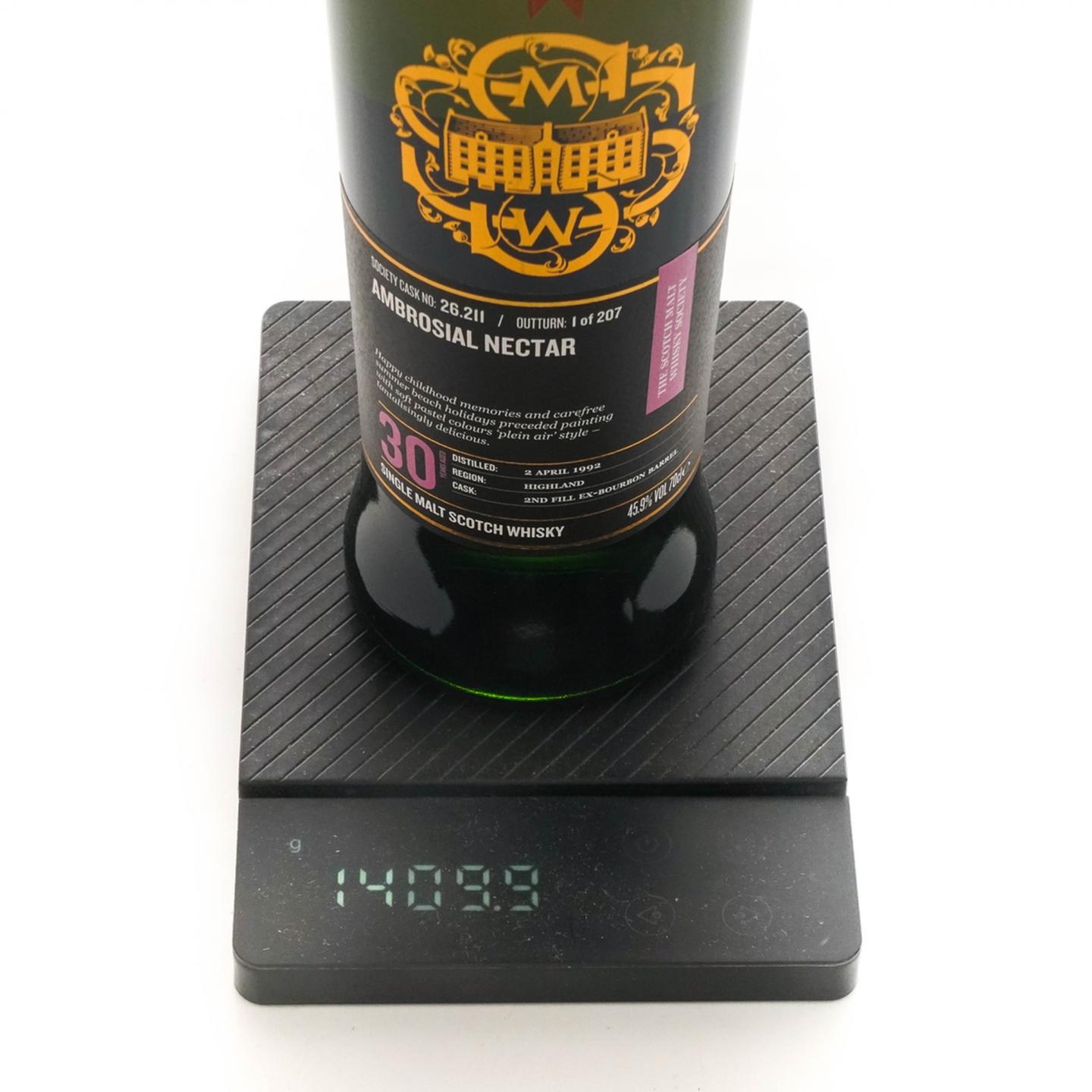SMWS 26.211 克里尼利基 30年 1992 酒窖珍藏系列 美味花蜜