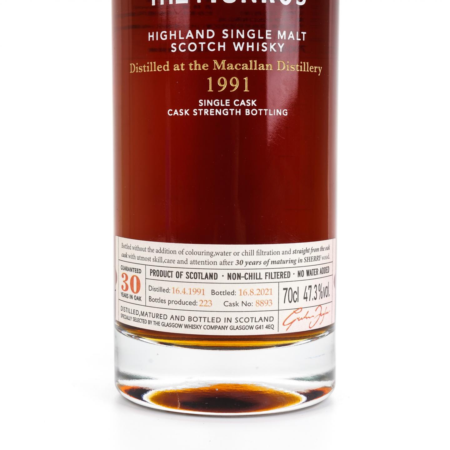 麦卡伦 30年 1991-2021 The Munros 单桶#8893