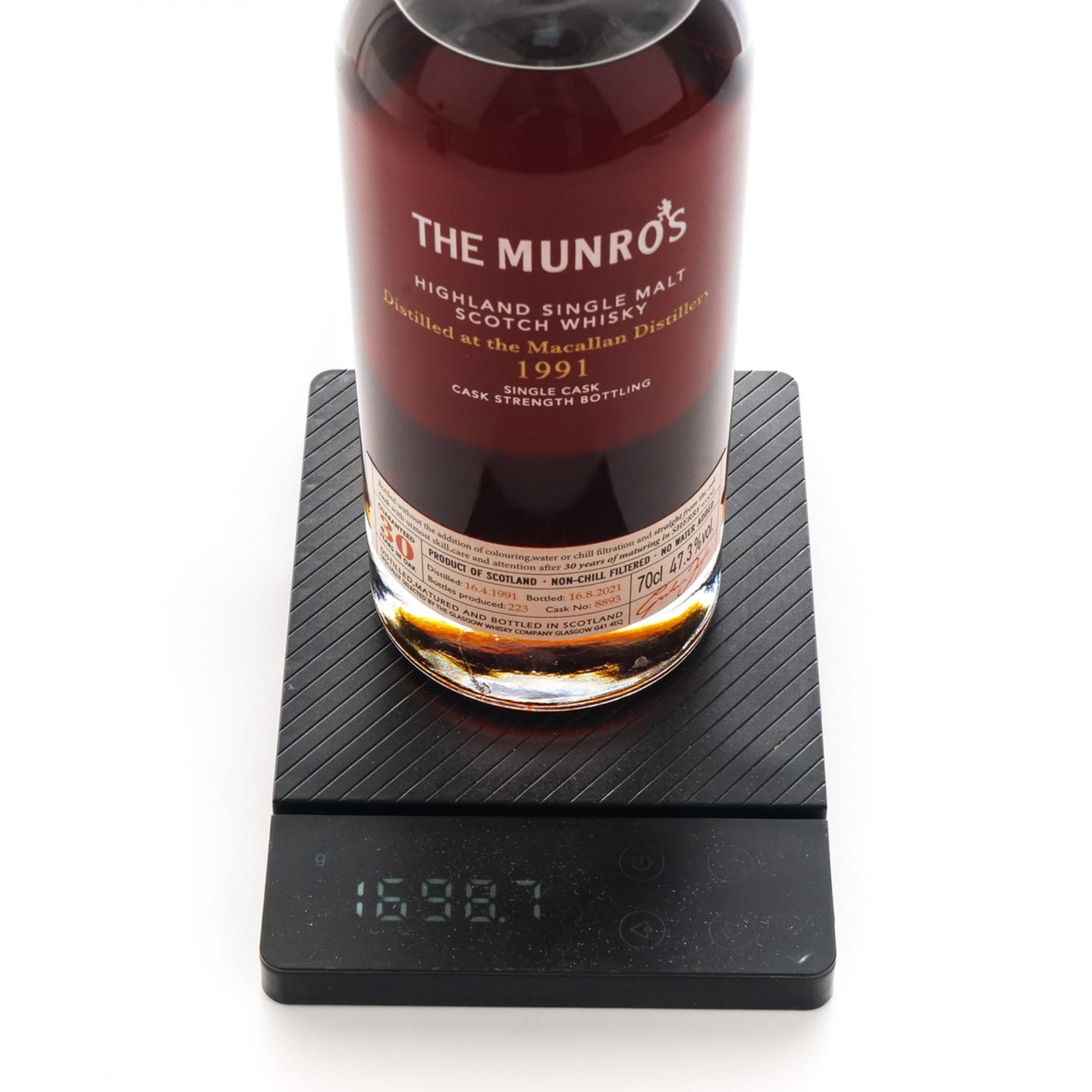 麦卡伦 30年 1991-2021 The Munros 单桶#8893