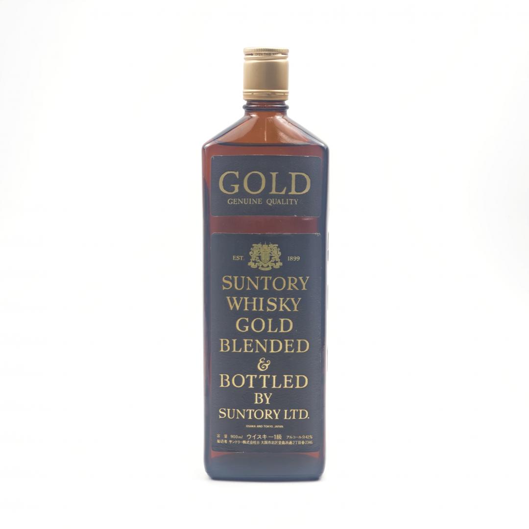【超大容量】70年代 山崎蒸馏所 双狮标「GOLD」雪莉桶威士忌900ml装 42% 900ml