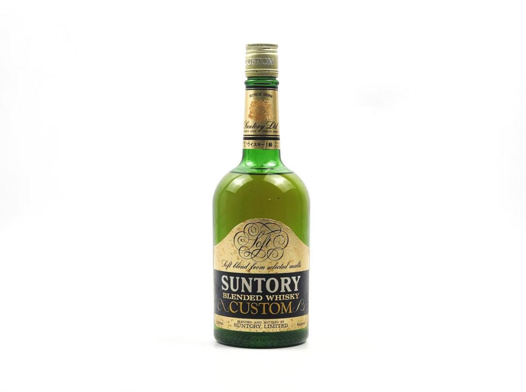 【绝版老威】50-60年代 三得利 双狮标「CUSTOM」雪莉桶威士忌 42% 720ml