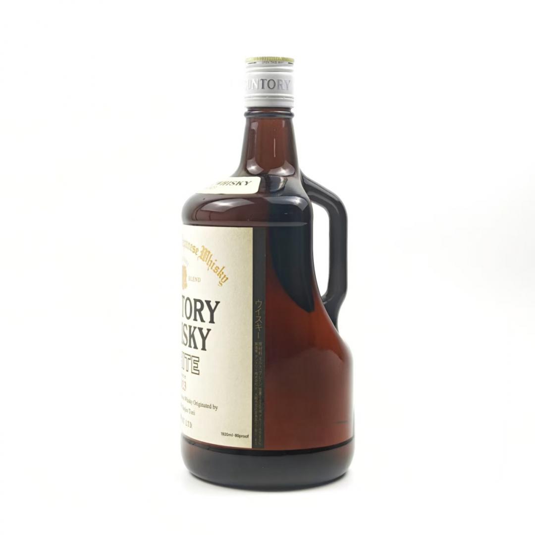 【日本首款威士忌】60-70年代 山崎蒸馏所 双狮标「白扎」威士忌 40% 1920ml