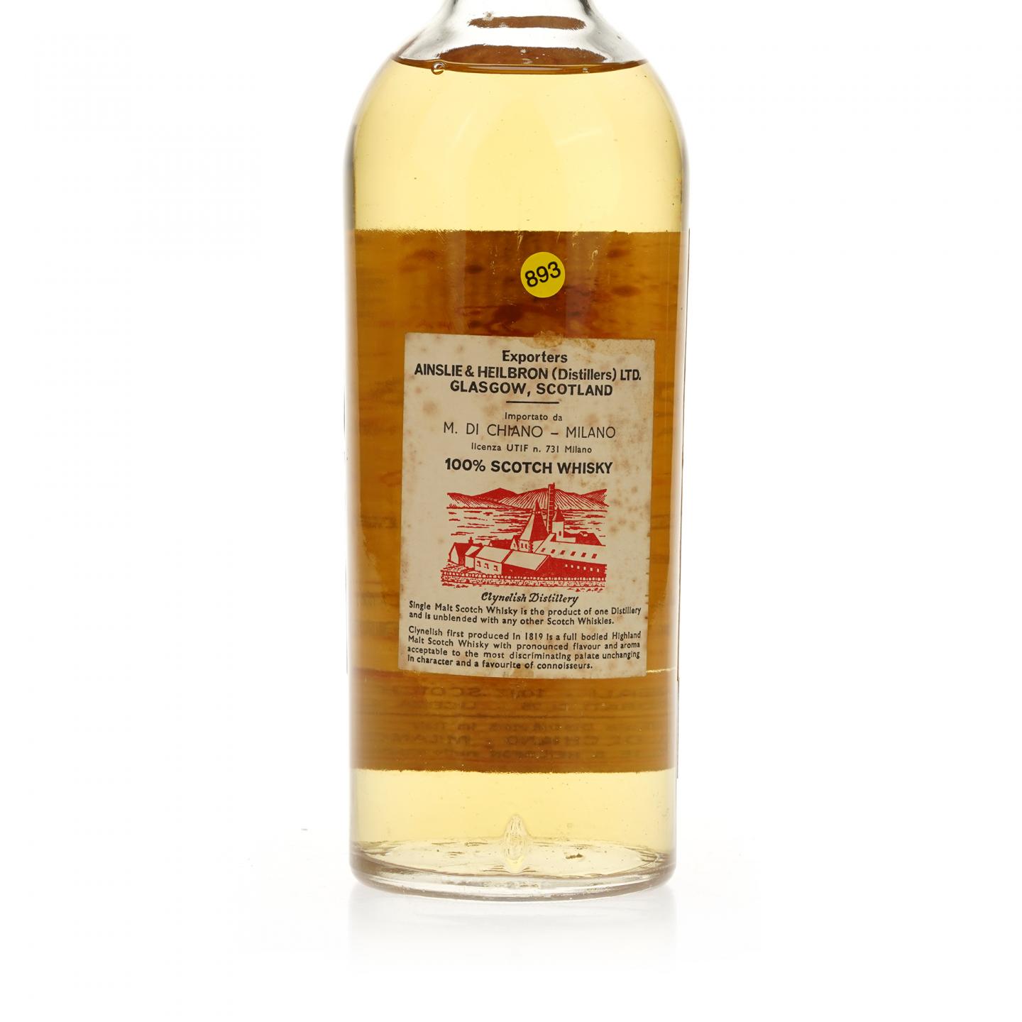【威士忌】克里尼利基 12年 Ainslie & Heilbron 旧版 约60年代装瓶 750ml