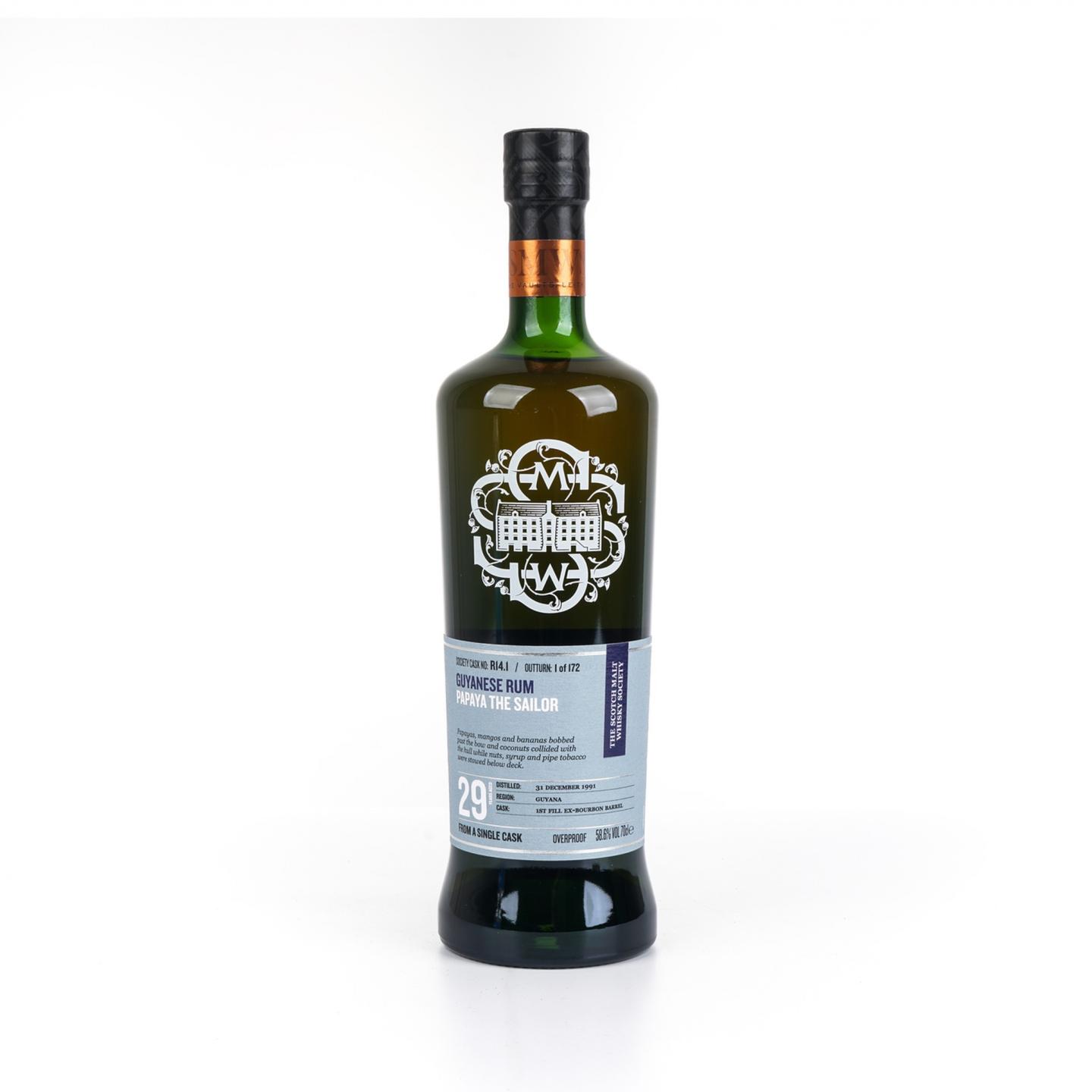 SMWS R14.1 Uitvlugt 29年 1991 圭亚那单桶朗姆酒