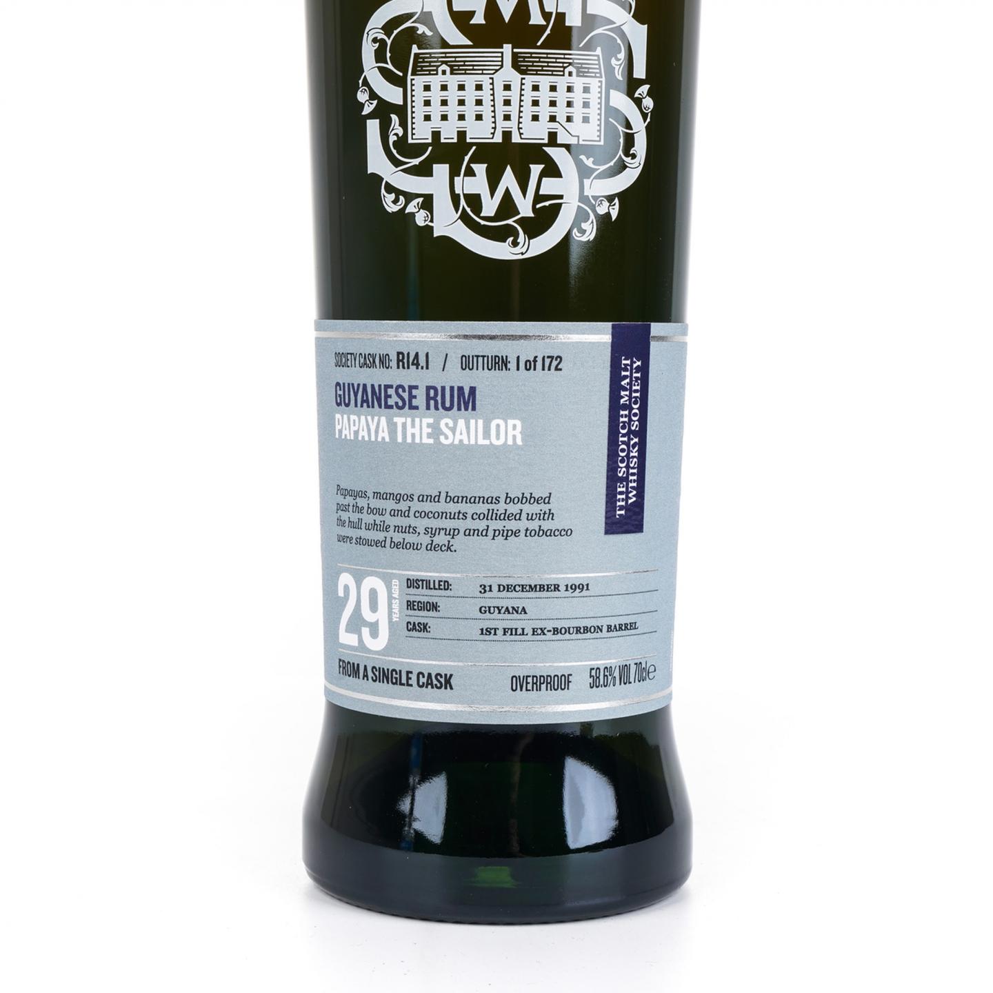 SMWS R14.1 Uitvlugt 29年 1991 圭亚那单桶朗姆酒