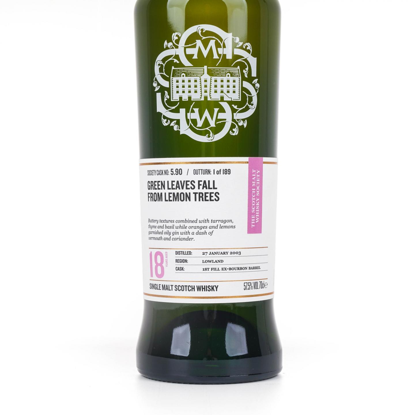 SMWS 5.90 欧肯特轩 18年 2003