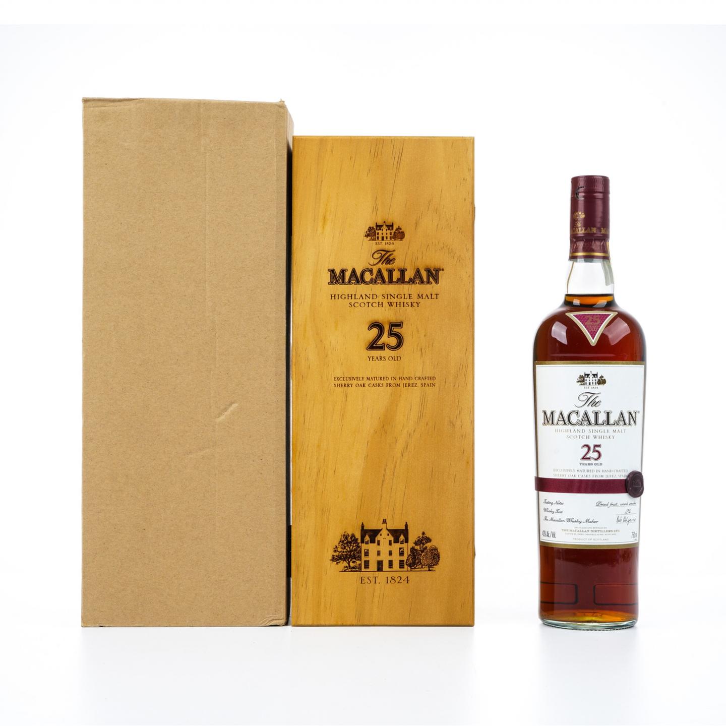 麦卡伦 25年 红腰带 木盒 750ML