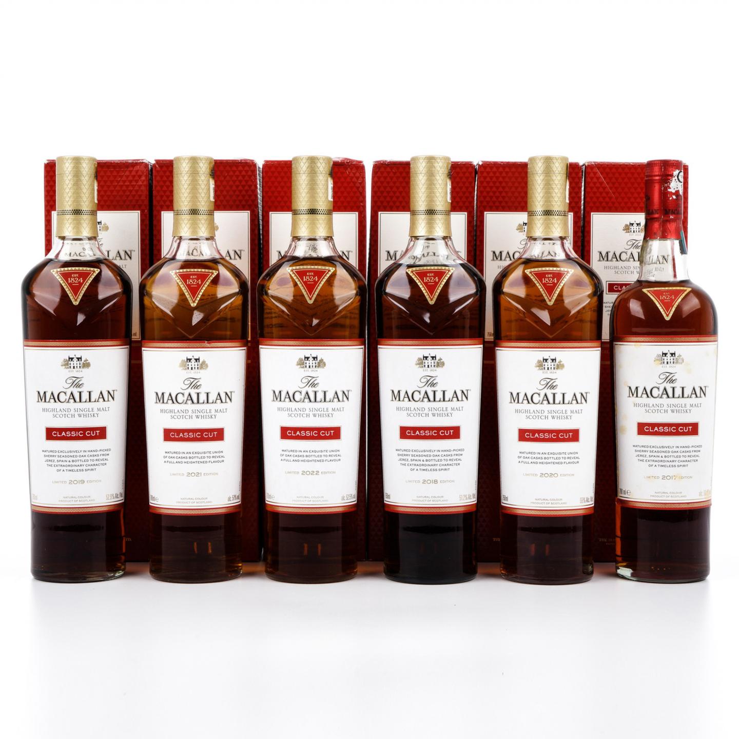 【附X光图】Macallan 麦卡伦 Classic Cut 2017-2022 精粹 6瓶组