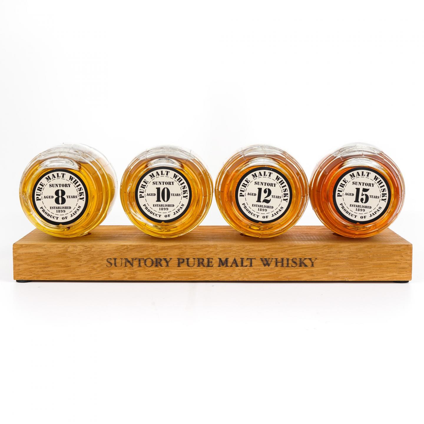【酒版】三得利 8/10/12/15年 Pure Malt 迷你桶装珍藏组 150ml*4瓶组