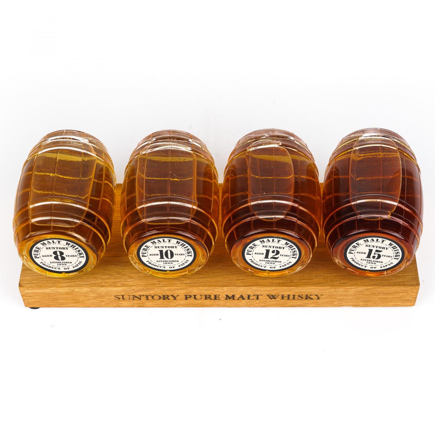 【酒版】三得利 8/10/12/15年 Pure Malt 迷你桶装珍藏组 150ml*4瓶组