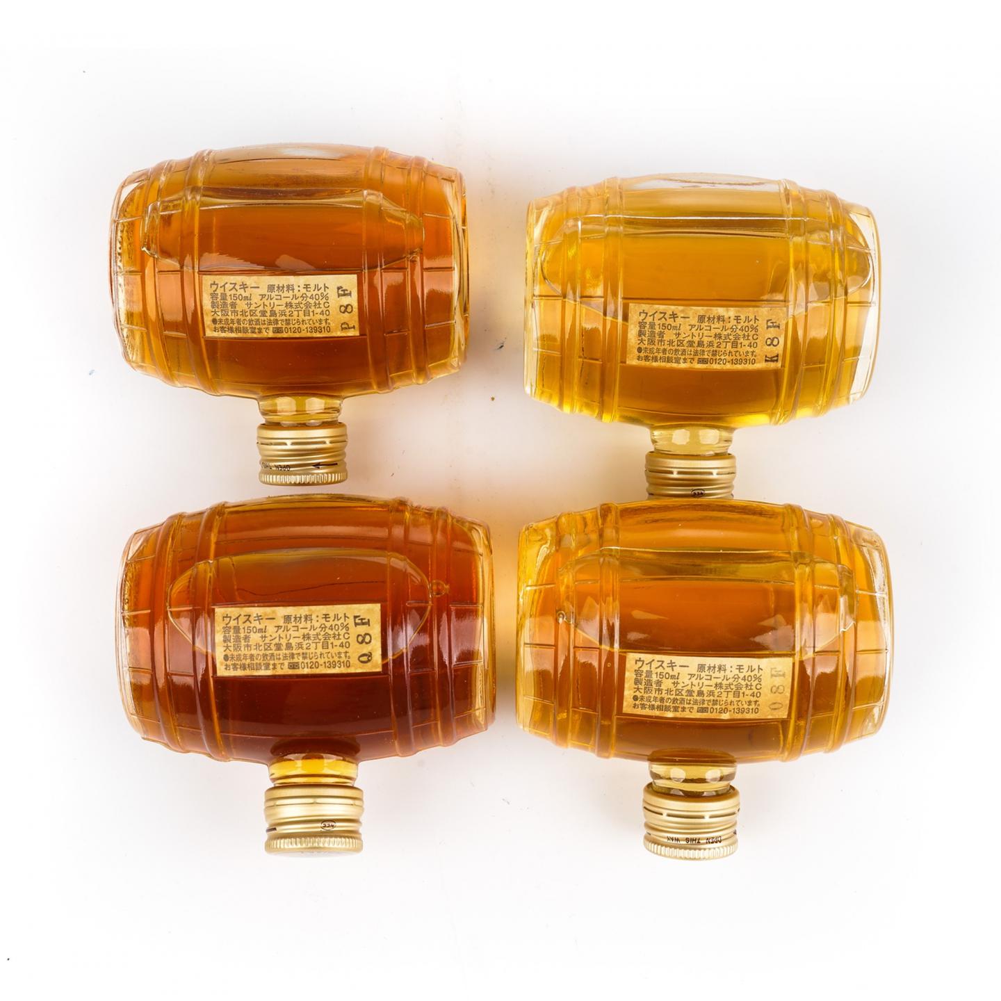 【酒版】三得利 8/10/12/15年 Pure Malt 迷你桶装珍藏组 150ml*4瓶组