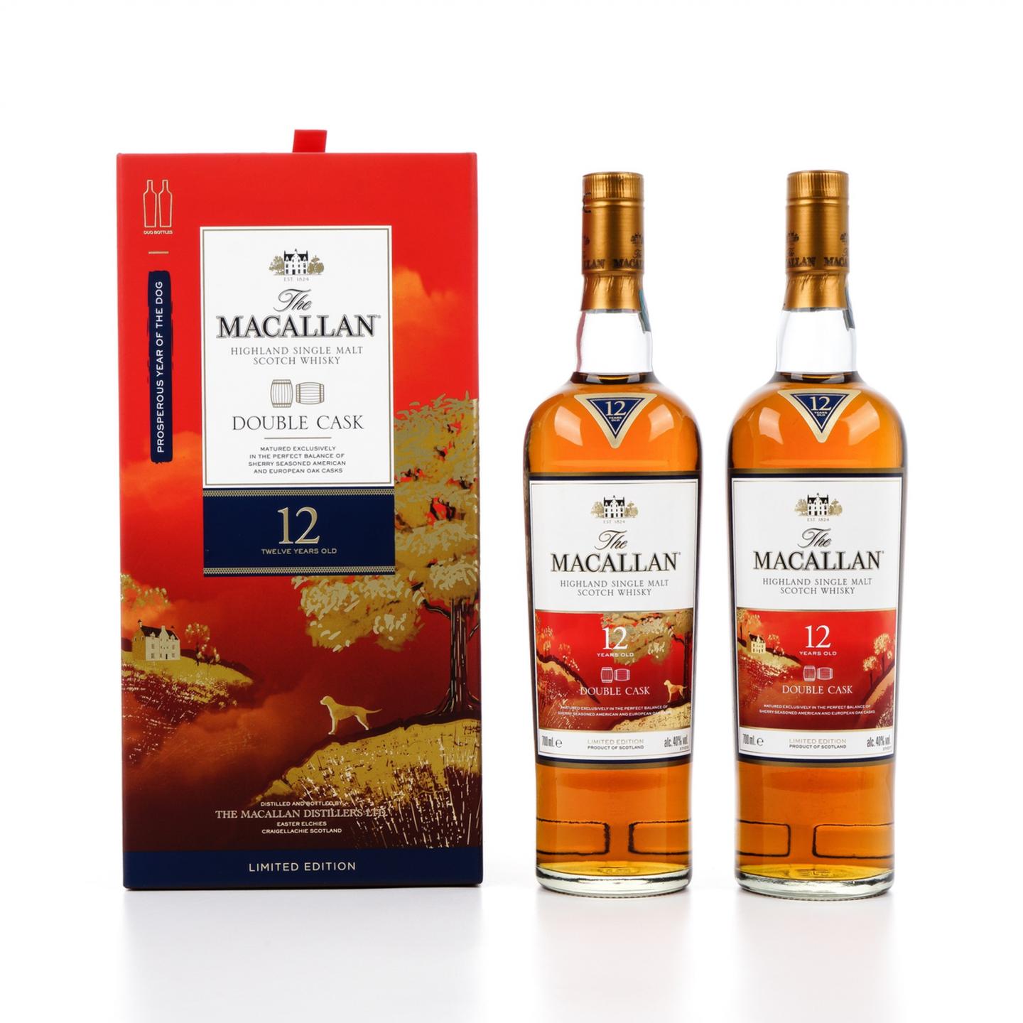 麦卡伦 12年 2017 Double Cask 狗年限定 2支组