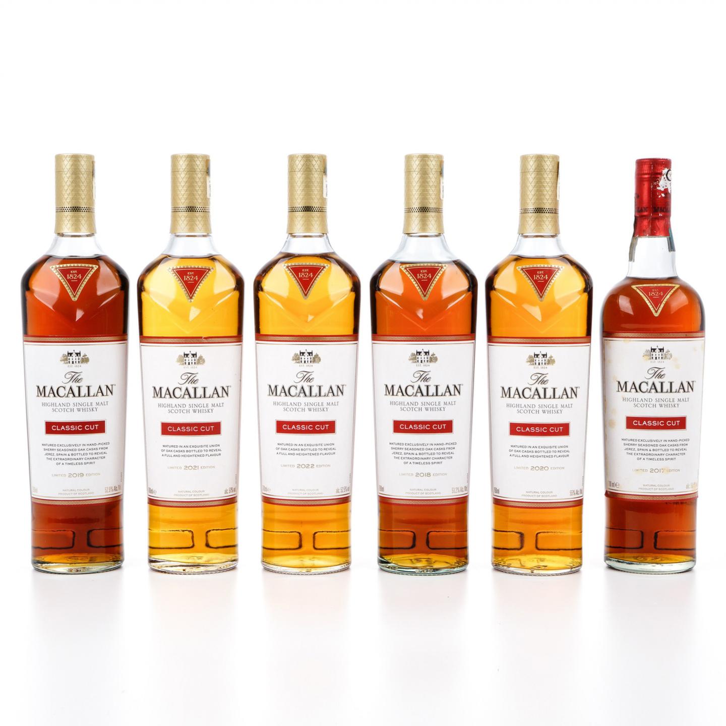 【附X光图】Macallan 麦卡伦 Classic Cut 2017-2022 精粹 6瓶组