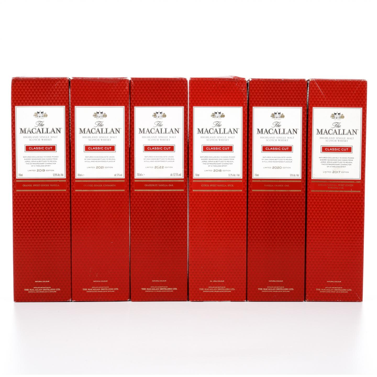 【附X光图】Macallan 麦卡伦 Classic Cut 2017-2022 精粹 6瓶组