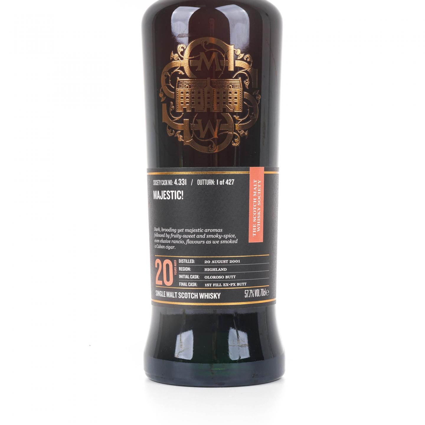 SMWS 4.331 高原骑士 20年 2001 雪莉桶