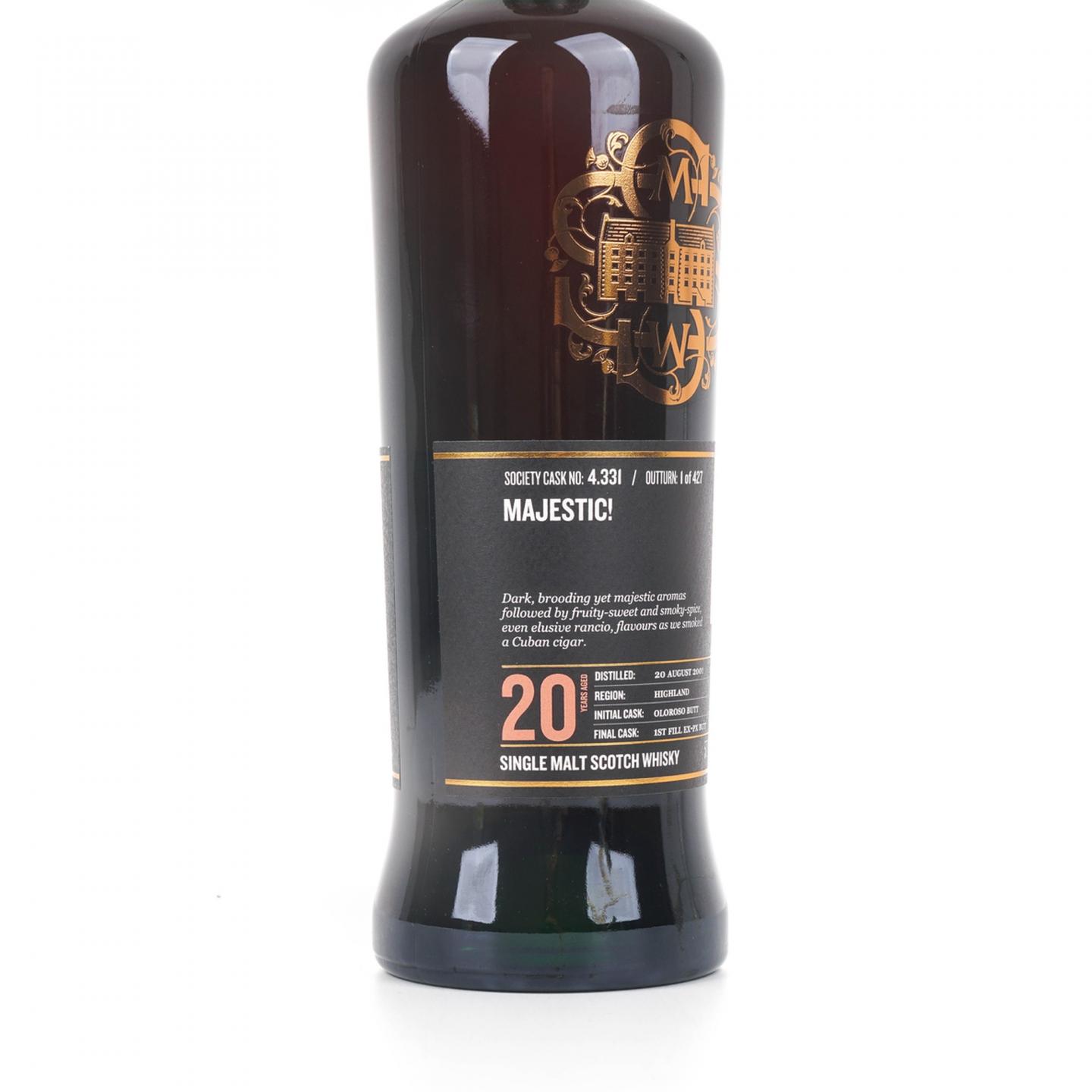 SMWS 4.331 高原骑士 20年 2001 雪莉桶