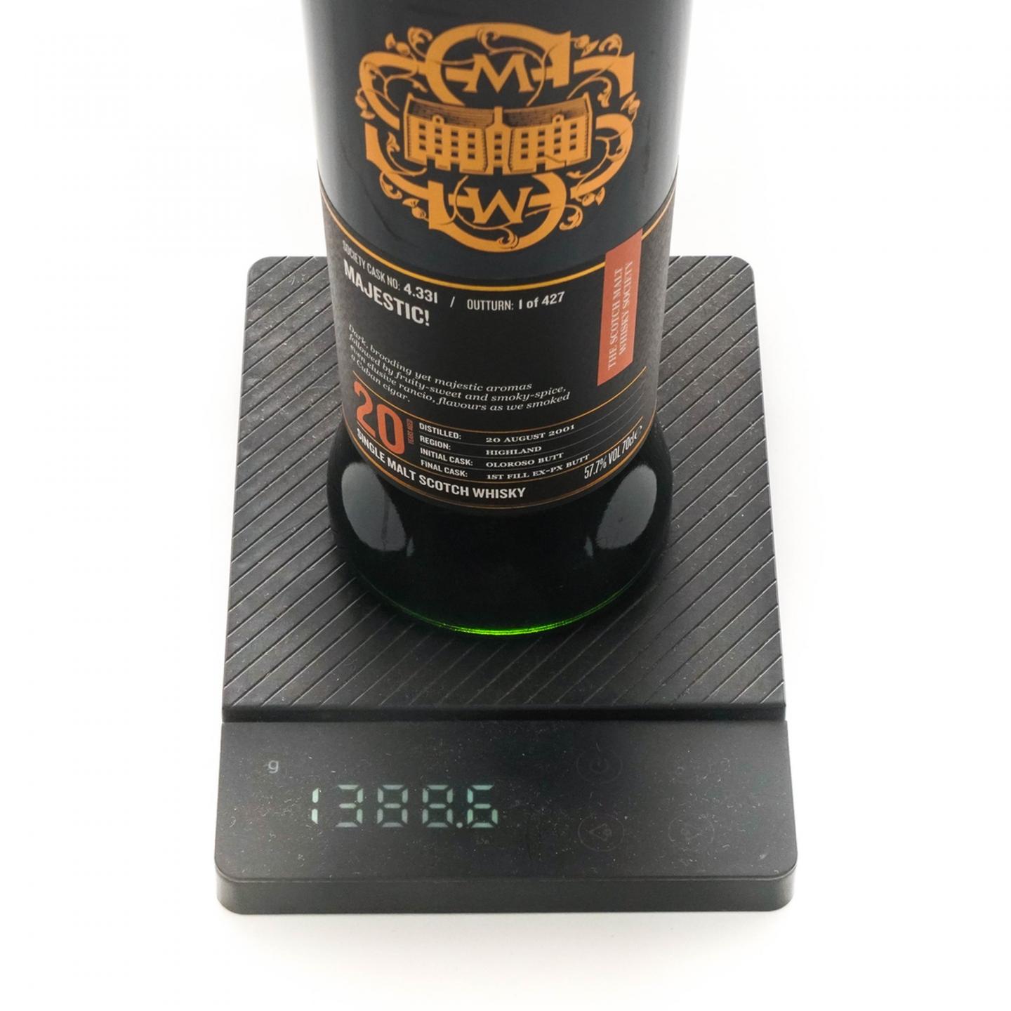 SMWS 4.331 高原骑士 20年 2001 雪莉桶