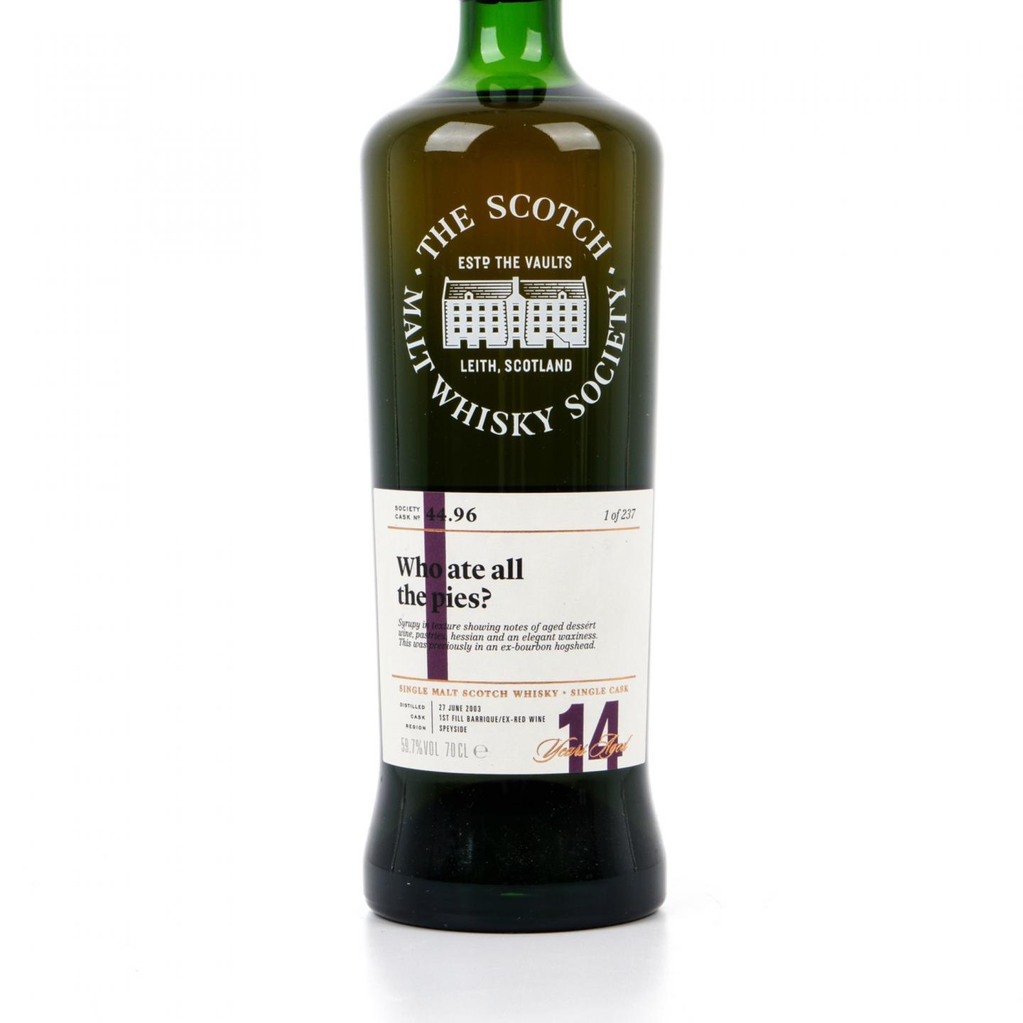 SMWS 44.96 克莱拉奇 14年 2003 单桶 行货