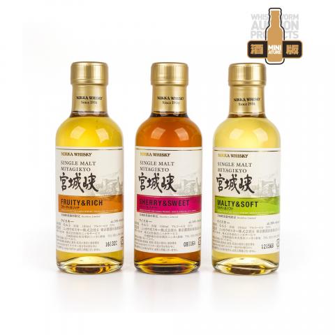 【中样】宫城峡 风味桶 Distillery Limited 180ml*3支组