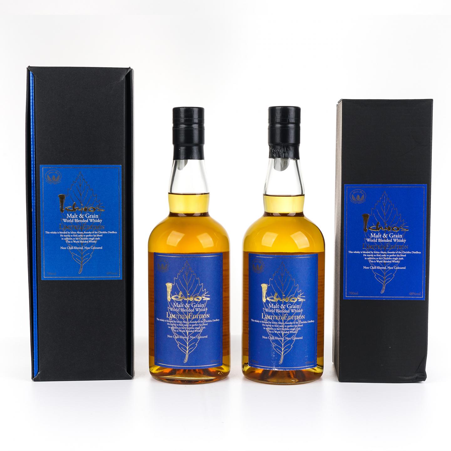 秩父 蓝叶 Ichiro's Malt & Grain 世界调和威士忌 2瓶组