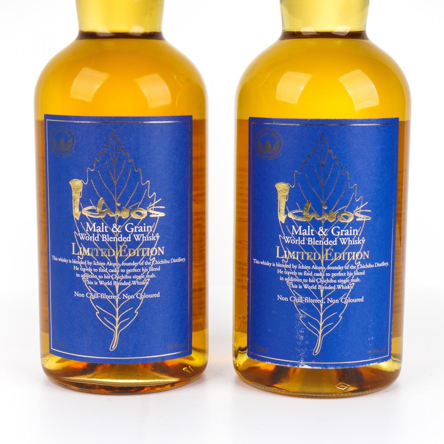 秩父 蓝叶 Ichiro's Malt & Grain 世界调和威士忌 2瓶组