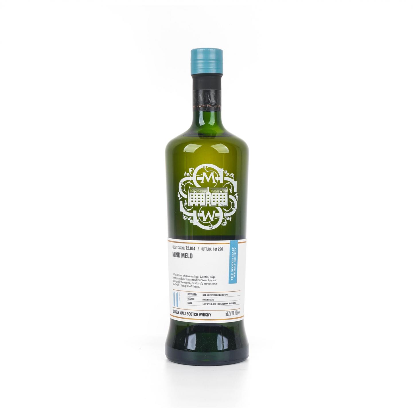SMWS 72.104 弥尔顿达夫 11年 2009 波本桶