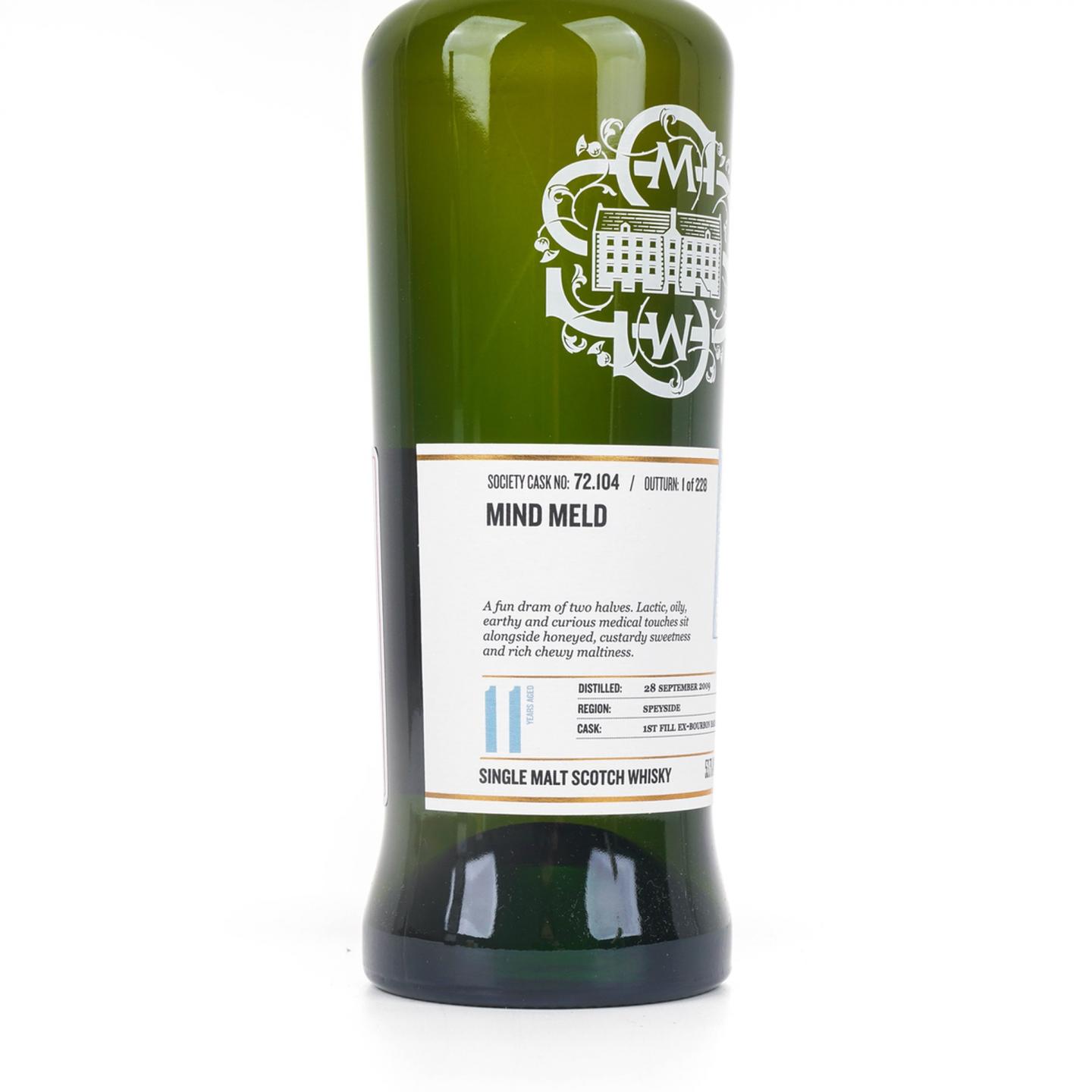 SMWS 72.104 弥尔顿达夫 11年 2009 波本桶