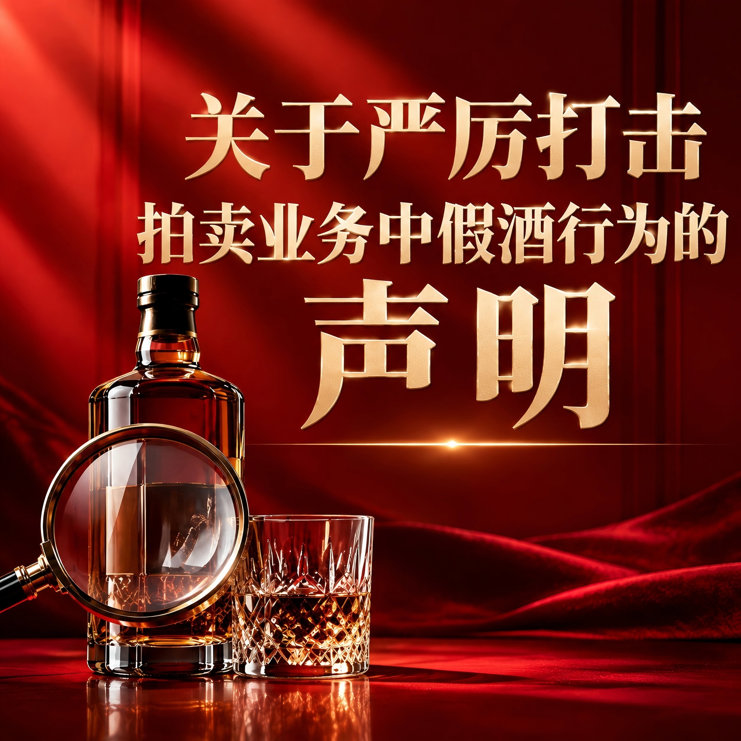 关于严厉打击拍卖业务中假酒行为的声明