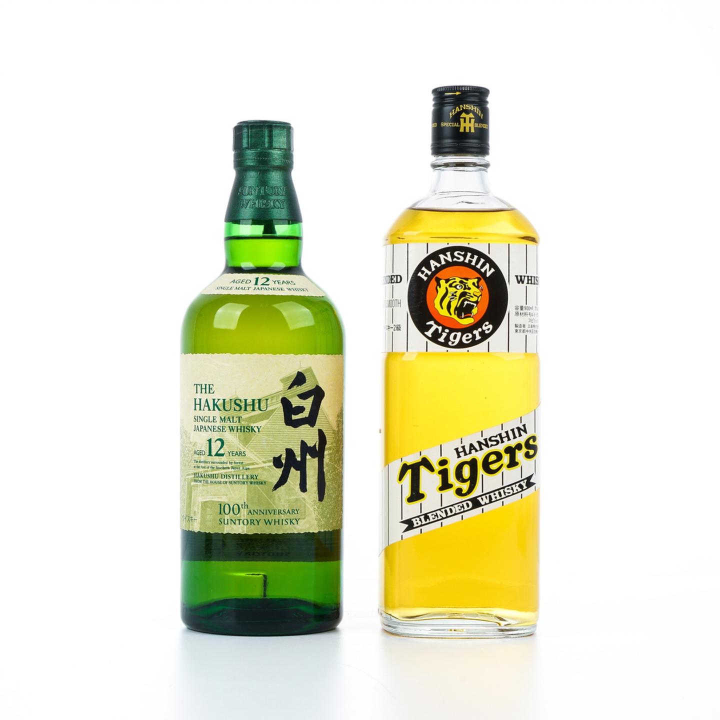 白州 12年/Ocean Whisky 阪神虎队 700ml+900ml 2瓶组