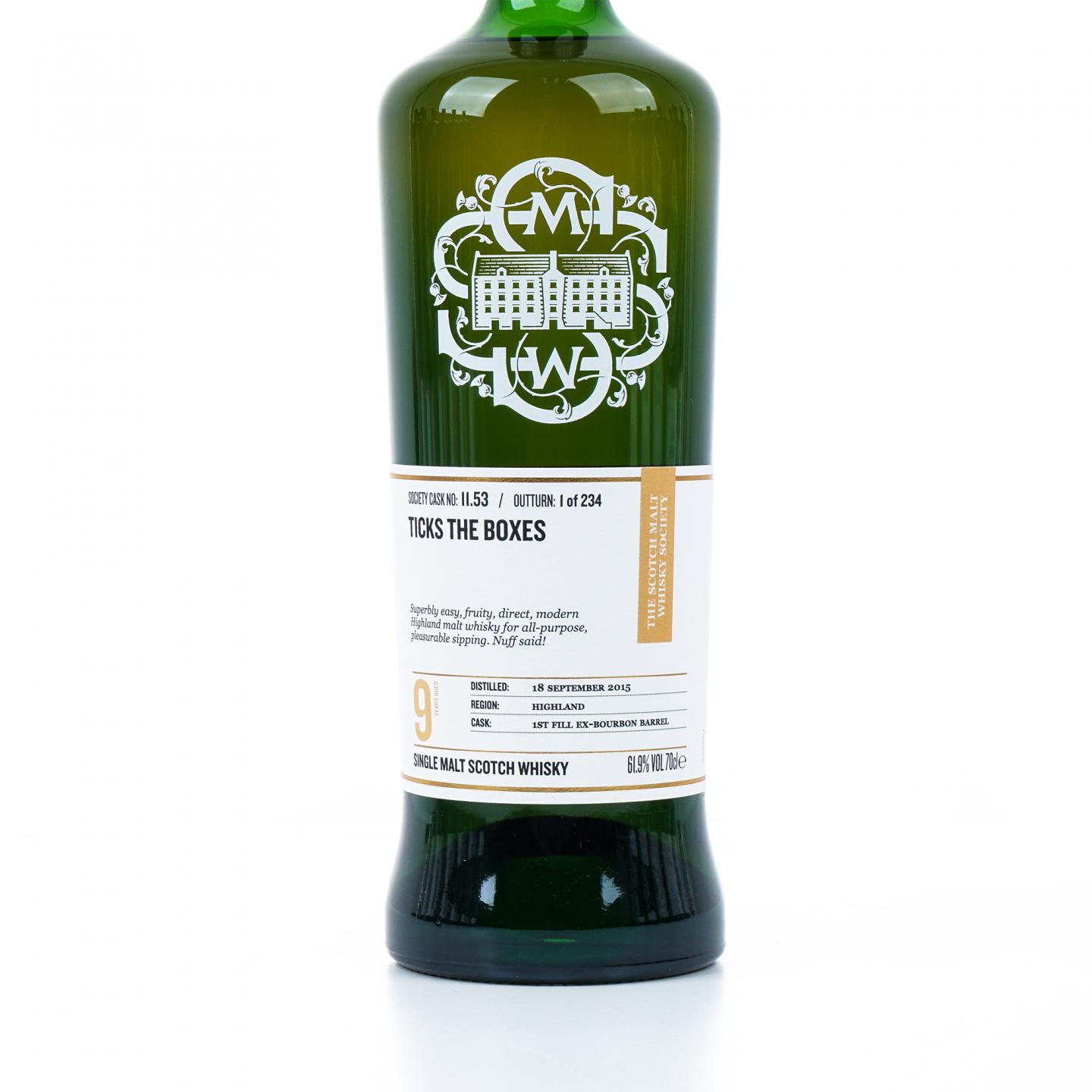 SMWS 11.53 汤马丁 9年 2015 波本桶