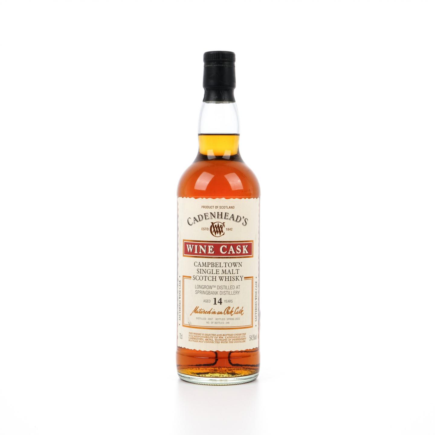朗格罗 14年 2007-2022 Cadenhead 葡萄酒桶