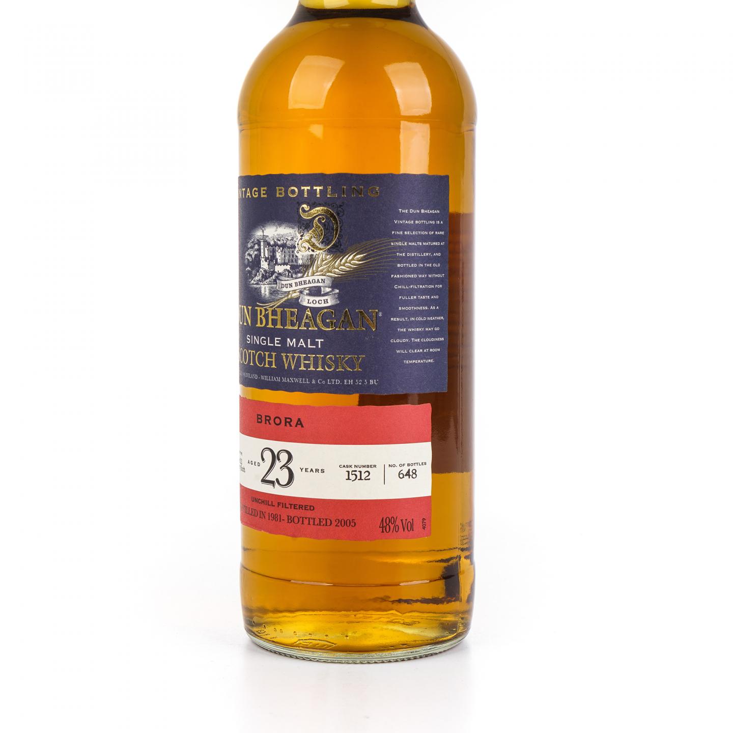 布朗拉 23年 1981-2005 Dun Bheagan 雪莉桶#1512