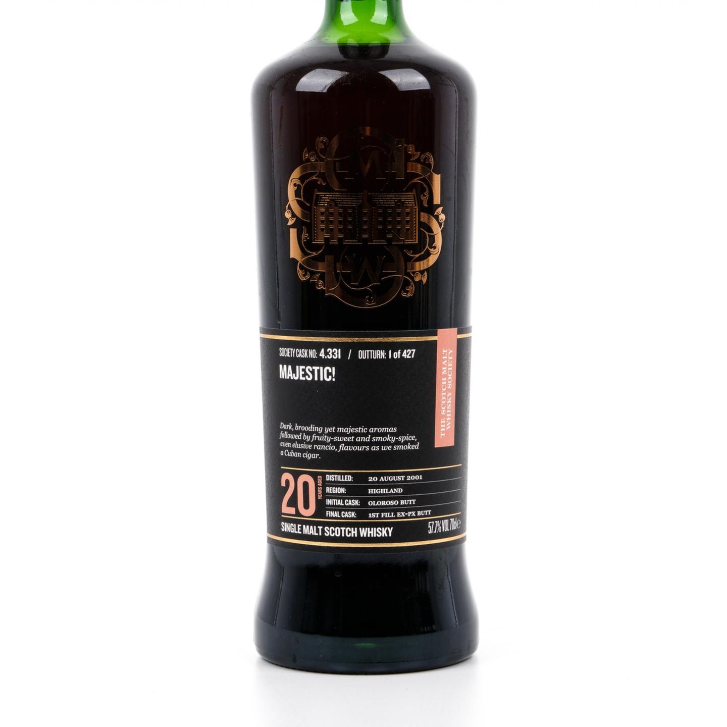 SMWS 4.331 高原骑士 20年 2001 雪莉桶