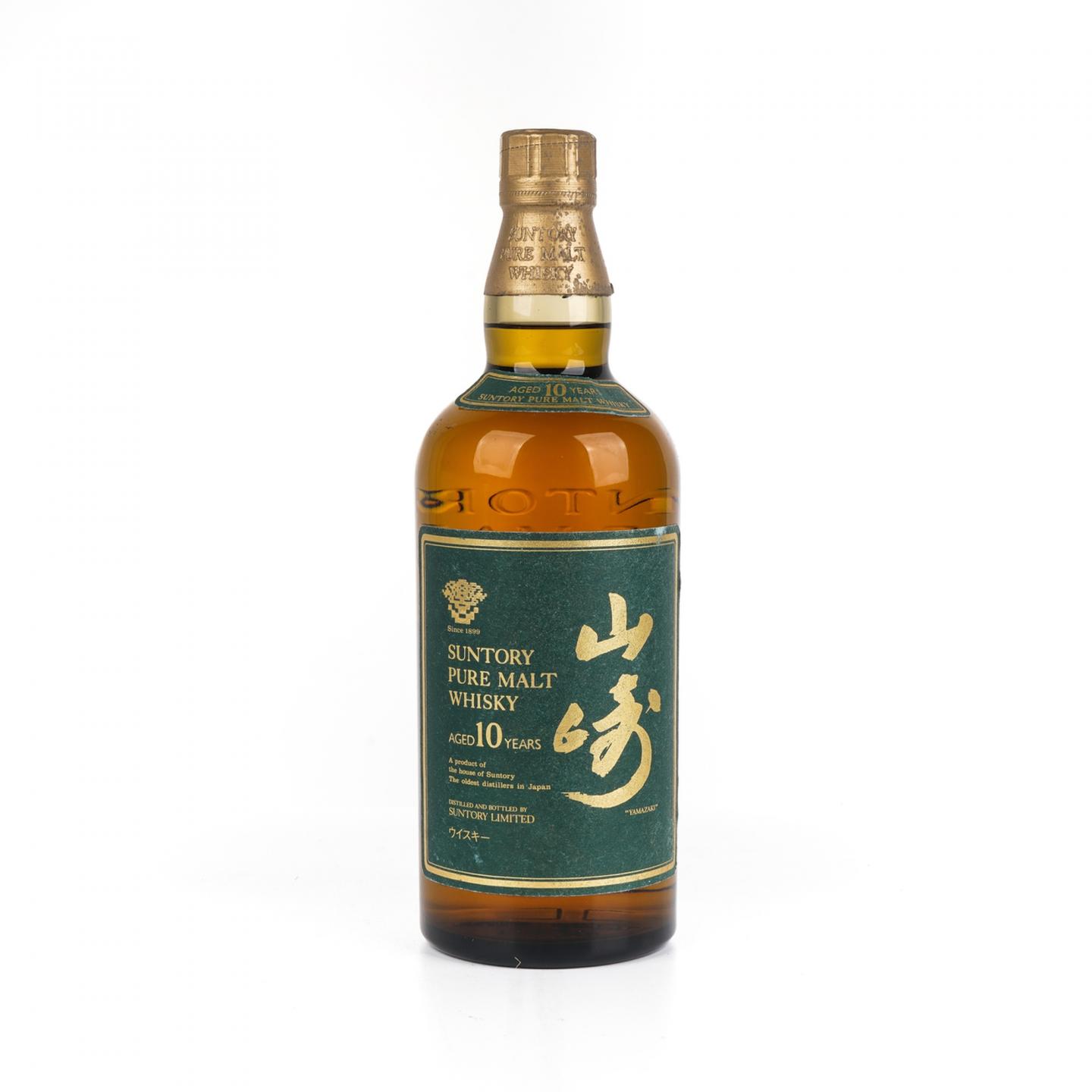 山崎 10年 金花标 Pure Malt 绿标 750ml